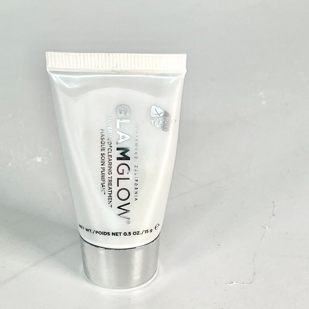 GlamGlow SuperMud Clearing Treatment Mask Excess Oil Travel .5 fl oz 15g New